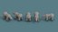 Low Poly 3d  Art Animals Isometric Icon Pack 05