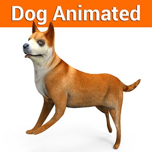 german shepherd dog rigged 3D
