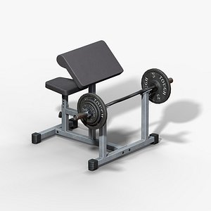 Preacher Curl Bench 3D model