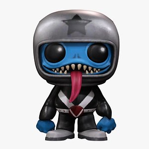 Monster Funko Style Figurine  Tongue Out Pose 3D Model 3D model