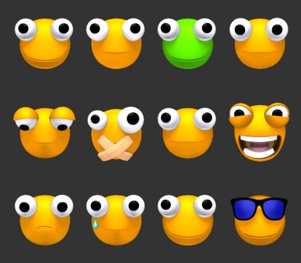 emoticons rigged smiley faces 3d max