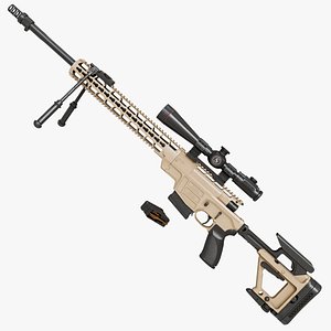 Sniper Rifle 04 Sandal Rigged All PBR Unity UE Textures