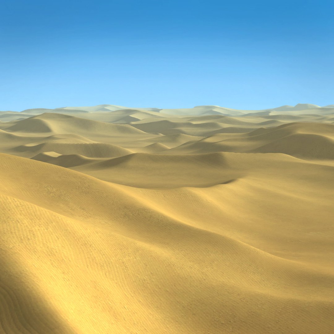 3d Sahara Desert Scene Terrain Landscape Model