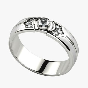 White Enamel Gold Ring