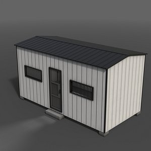 3D PBR Shed House C 20ft V3