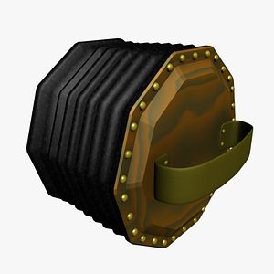 accordian concertina musical 3d 3ds