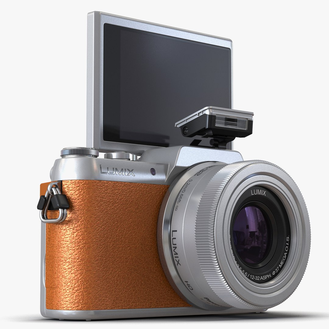 Panasonic DMC GF7 Rigged Brown 3D Model 3D model preview