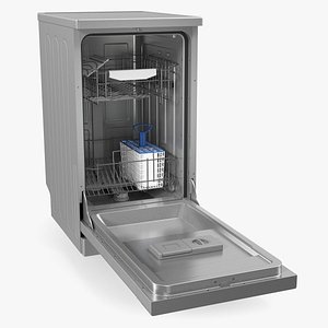 stainless steel dishwasher machine 3D