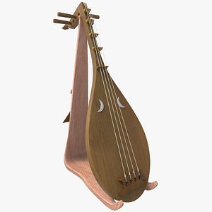 3d biwa music instrument