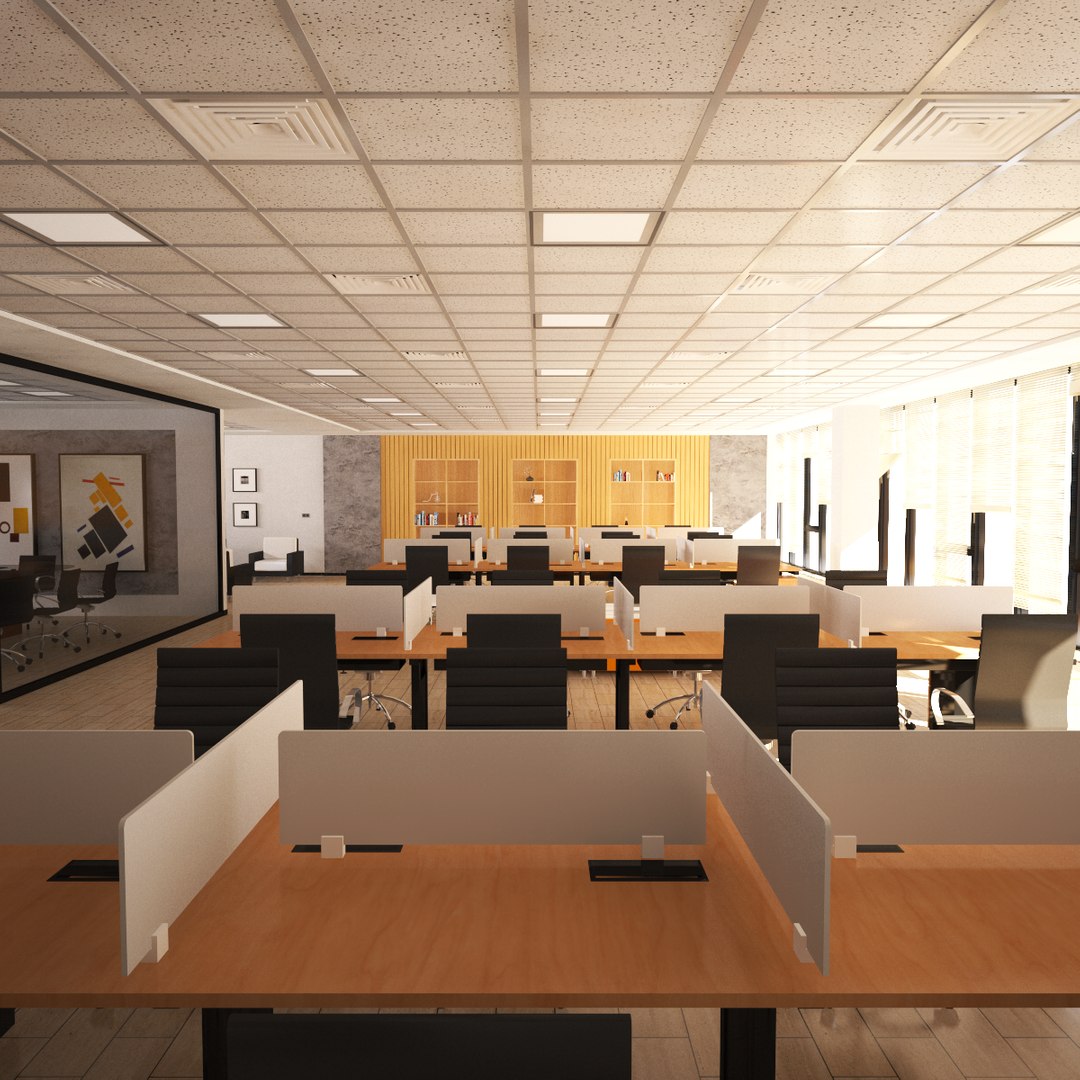 3D Office Work Space Model - TurboSquid 1888948