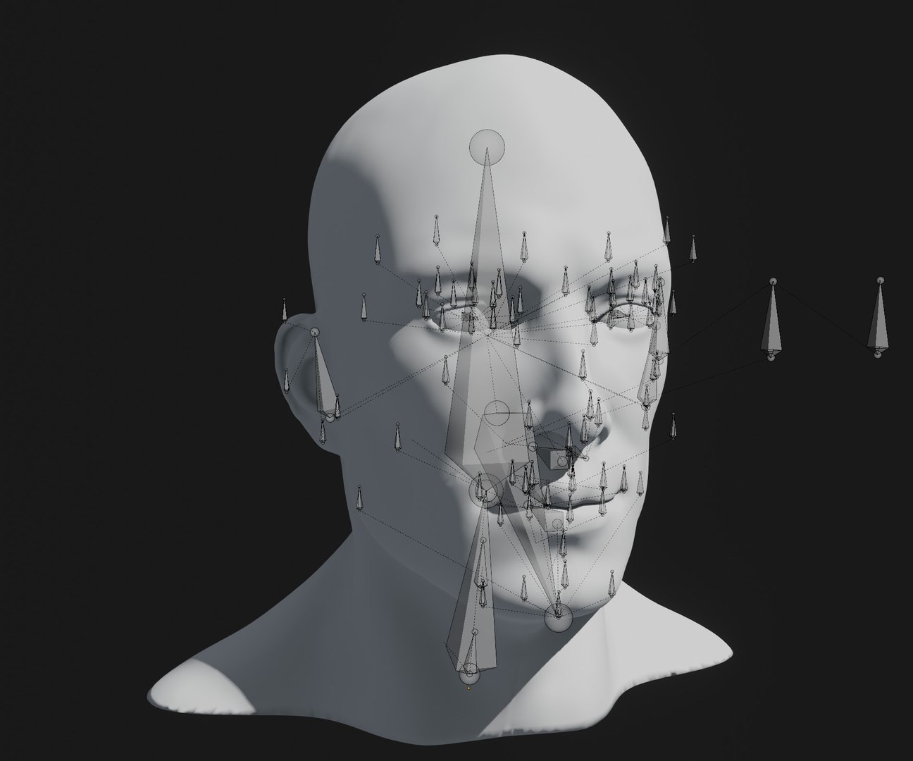 Male Head Realistic Base Mesh 3D Model Animated With Facial Expressions ...