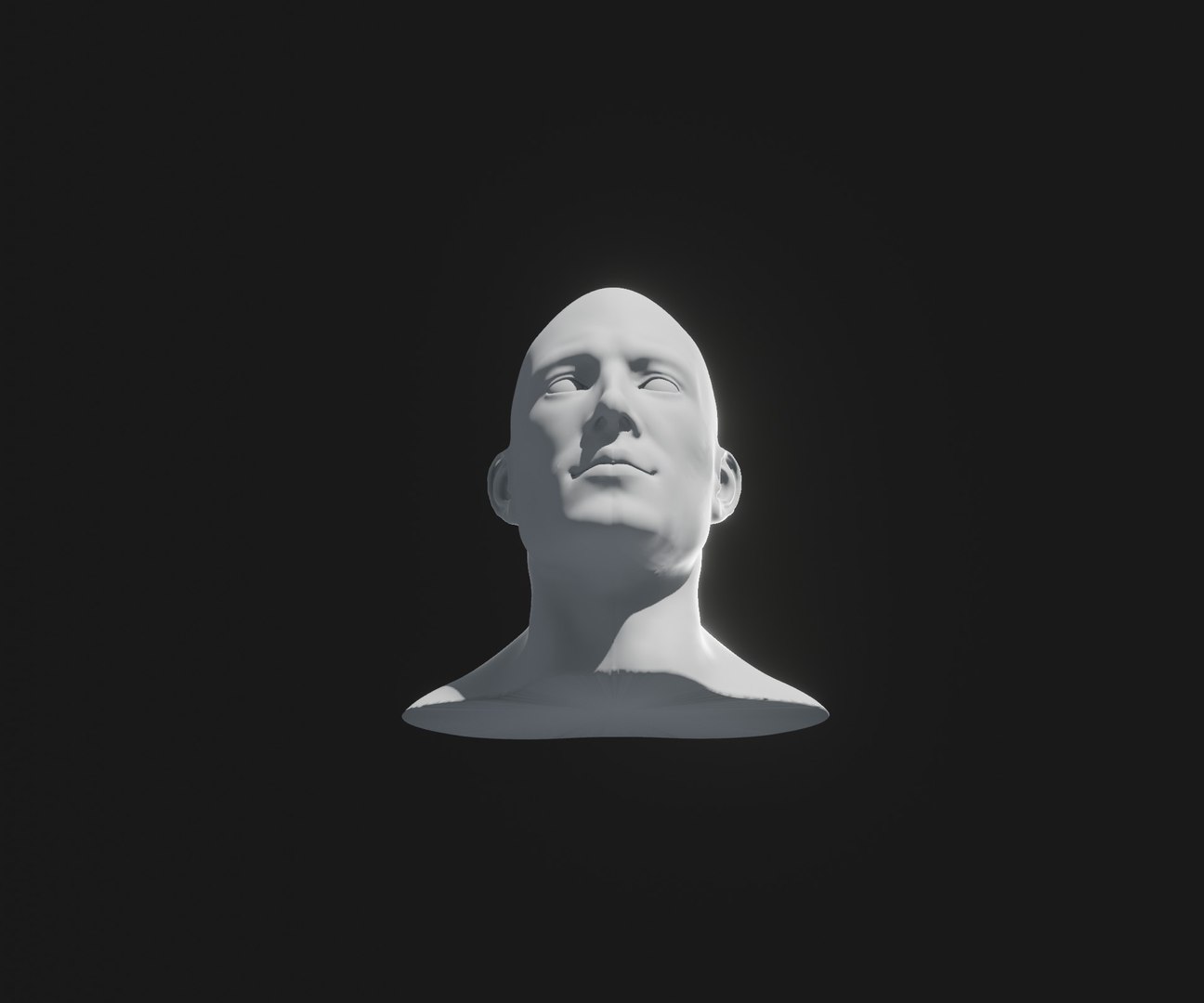 Male Head Realistic Base Mesh 3D Model Animated With Facial Expressions ...