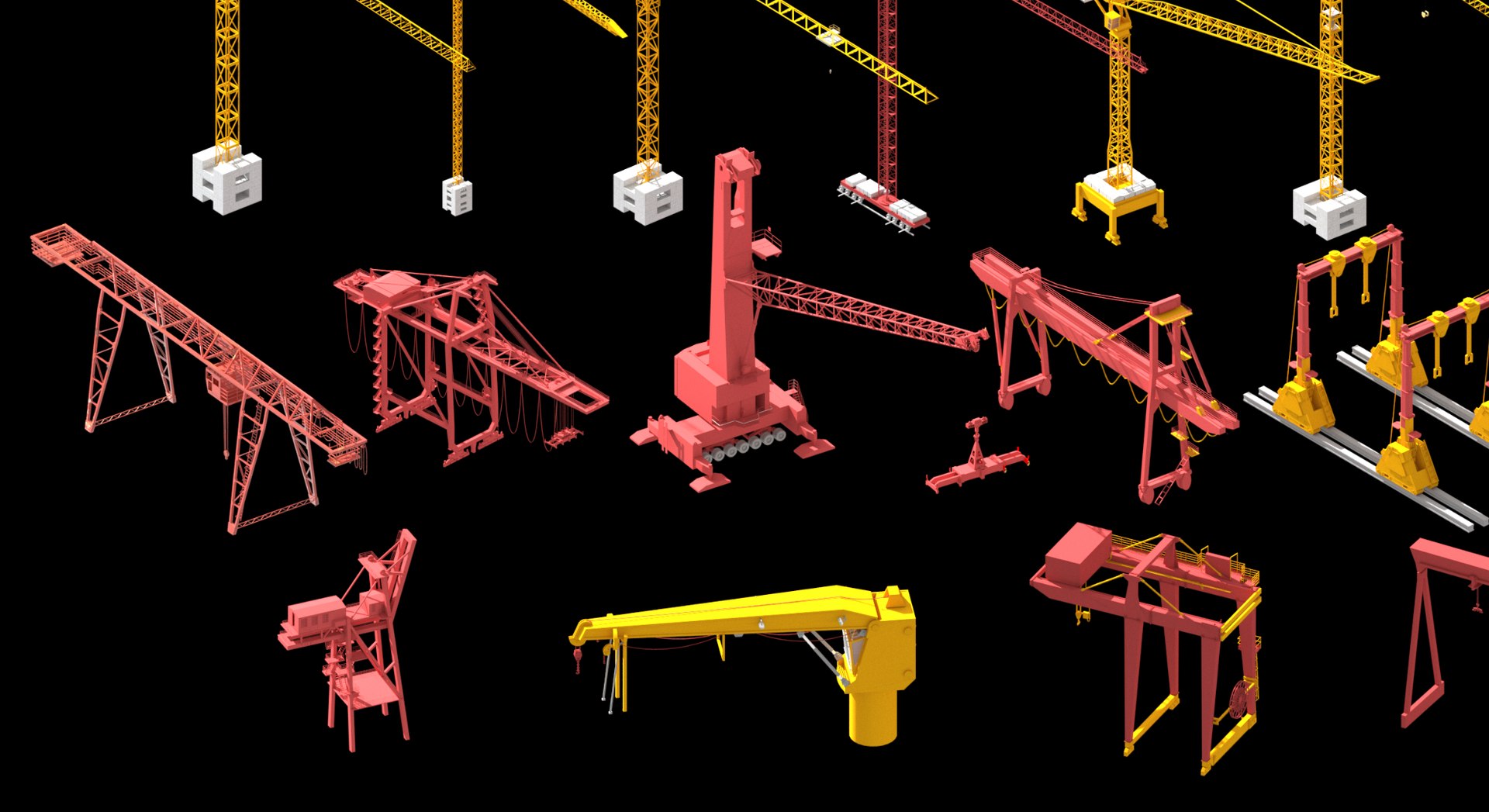 3D Industrial Cranes Mega Pack Tower Gantry Port and Shipyard Heavy Machinery https://p.turbosquid.com/ts-thumb/B4/k3sCwF/T2/untitledproject20261010t223531.595/jpg/1791657462/1920x1080/fit_q87/e8ba89f7858bb1651d194483523dc25ea53411d1/untitledproject20261010t223531.595.jpg