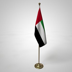 United Arab Emirates Flag and Pole