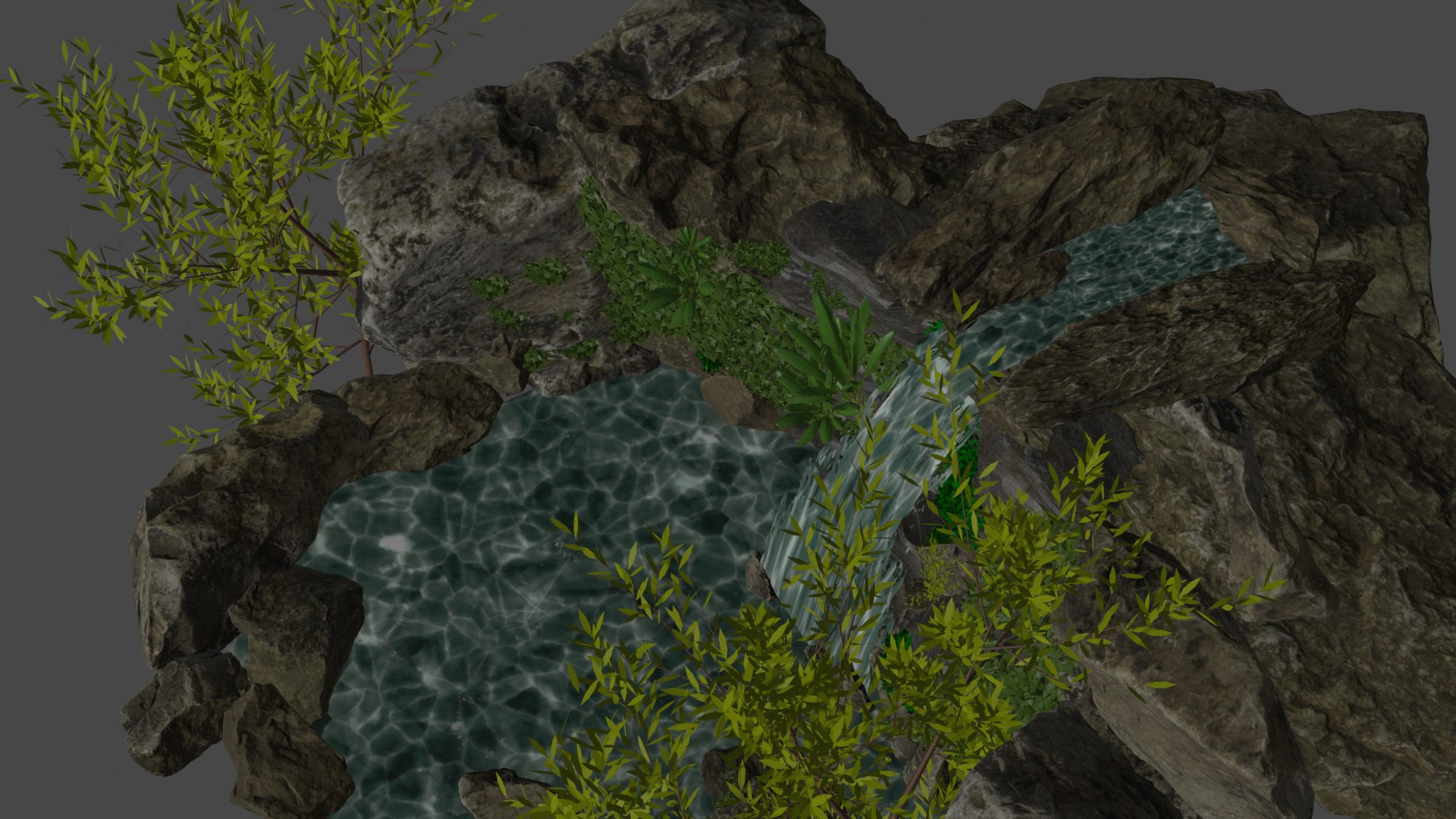 Waterfall 3D - TurboSquid 2004840