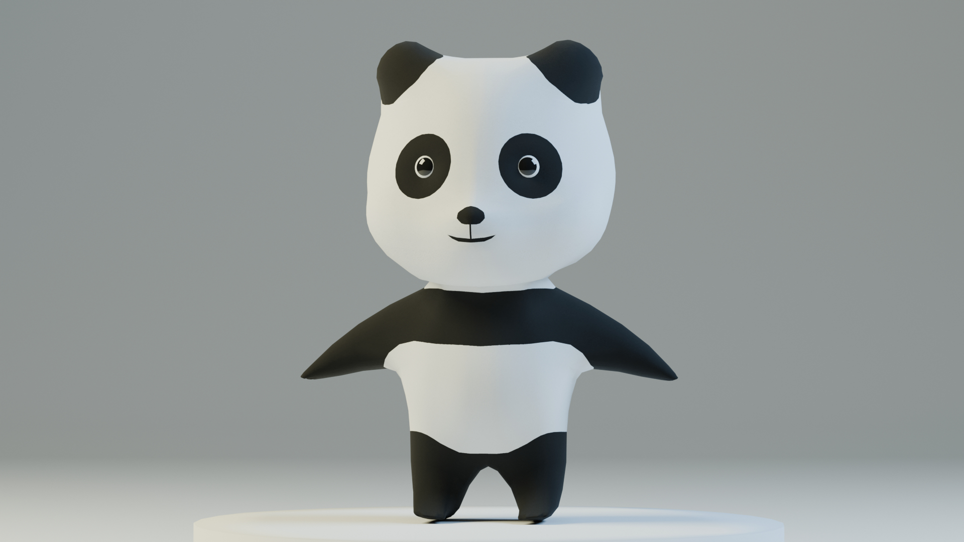 Low Poly Panda Game-Ready Rigged Model - TurboSquid 2385918