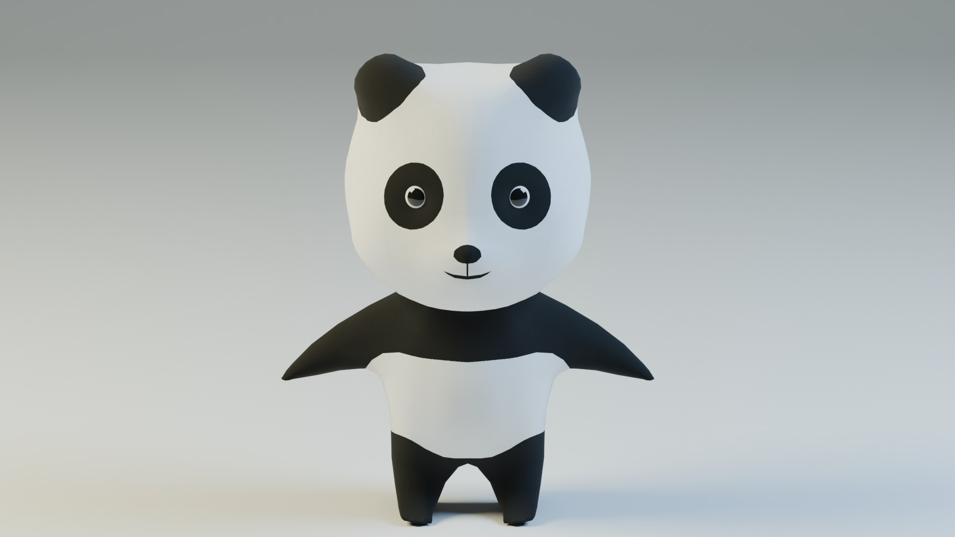 Low Poly Panda Game-Ready Rigged Model - TurboSquid 2385918
