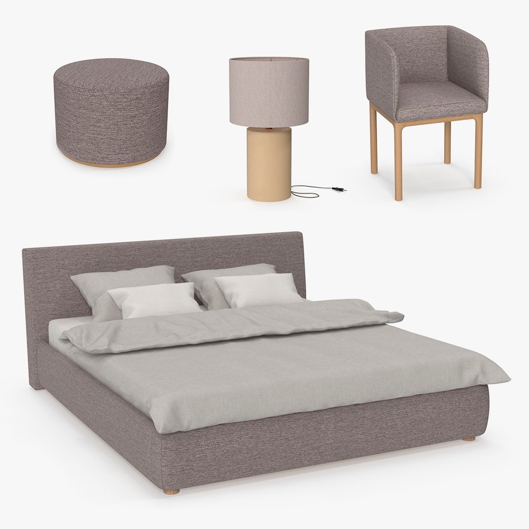 Bedroom Housewares Collection 2 3D model preview