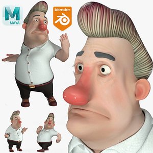3D model Cartoon Rigged Man-Character 3D Model