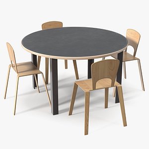 Round Library Table model