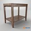 3D Briony Rectangular Side Table Brown model