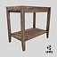 3D Briony Rectangular Side Table Brown model