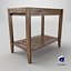 3D Briony Rectangular Side Table Brown model