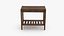3D Briony Rectangular Side Table Brown model