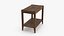 3D Briony Rectangular Side Table Brown model