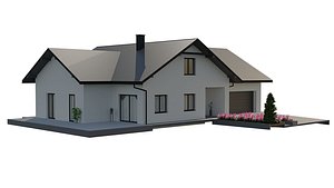 3D Typical single - family house in Poland model