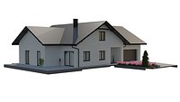 Typical single - family house in Poland