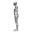 Modelo realista casual femenino CAD con detalles genitales F1P1D2V1