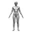 Modelo realista casual femenino CAD con detalles genitales F1P1D2V1
