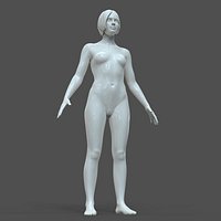 CAD Realistic Casual Female Model with genital details F1P1D2V1