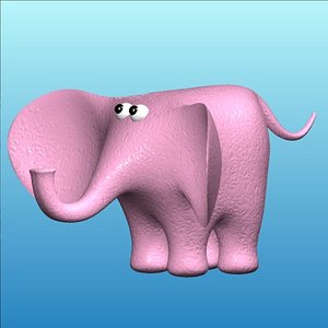cartoon elephant 3d model