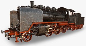 3d real time steam locomotive model