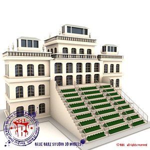arena s tribune 3d c4d