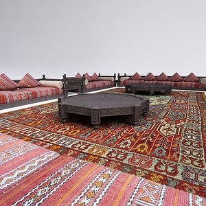 3d moroccan sofa set tables