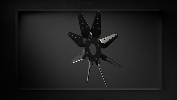 modelo 3d Ventilador de travesaño - TurboSquid 2369566