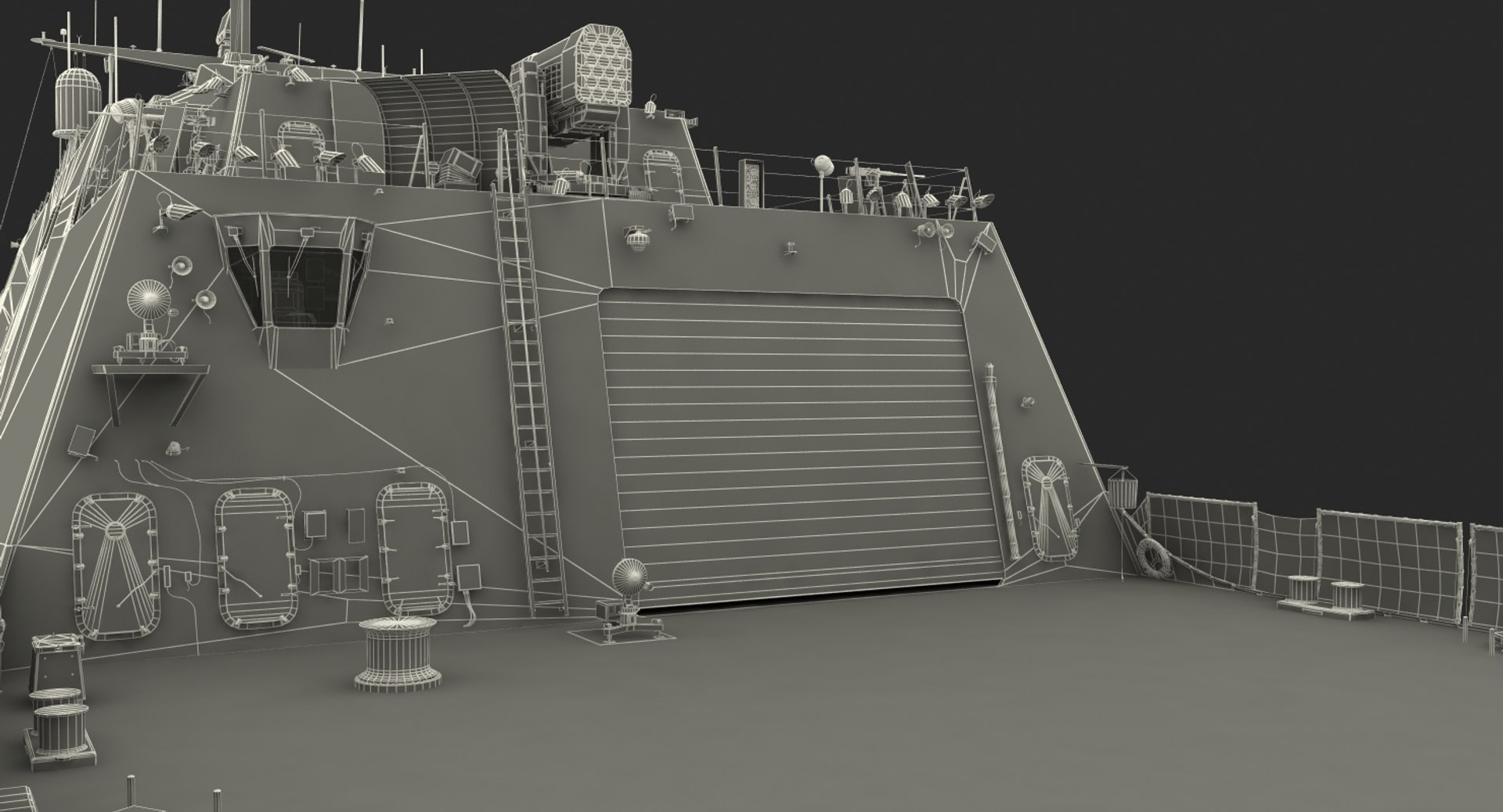 USS Freedom LCS-1 Rigged 3D model preview