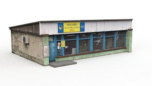 Soviet village shop 3D model