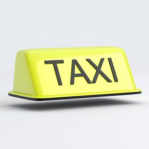 Taxi Rooftop Lamp yellow 3D