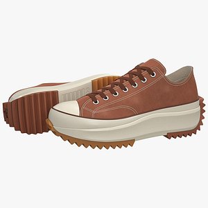 Converse Run Star Hike Platform Low Top Brown Leather