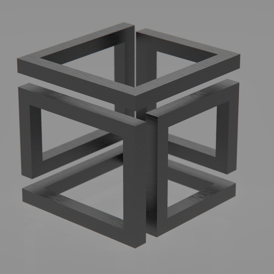 Infinity Cube Impossible Cube Modern Art Ornament Executive Desk