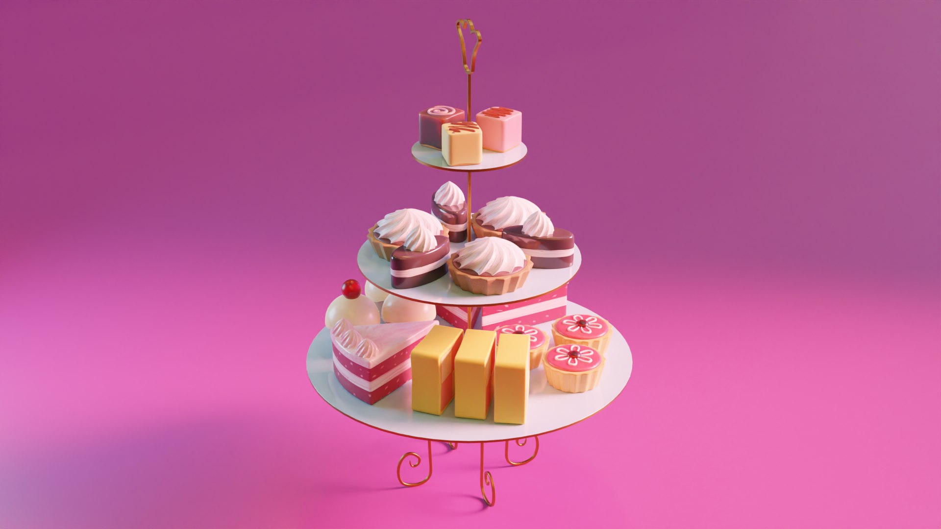 3D High Tea Cake Collection - TurboSquid 1938502