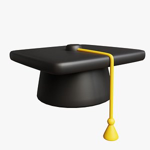 3D model Stylized Graduation Hat Illustration