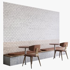 Cafe Seating Area 5 3D model