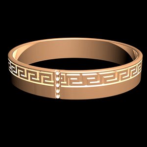 Fashion Gold Ring 3D model