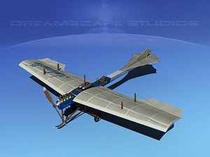 antoinette monoplane plane 3d model