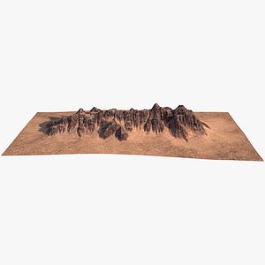 3D mountain ridge 2 model